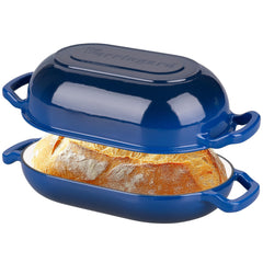 VORRINGARD face et étiquette montrant la cocotte bleue et ses caractéristiques pratiques