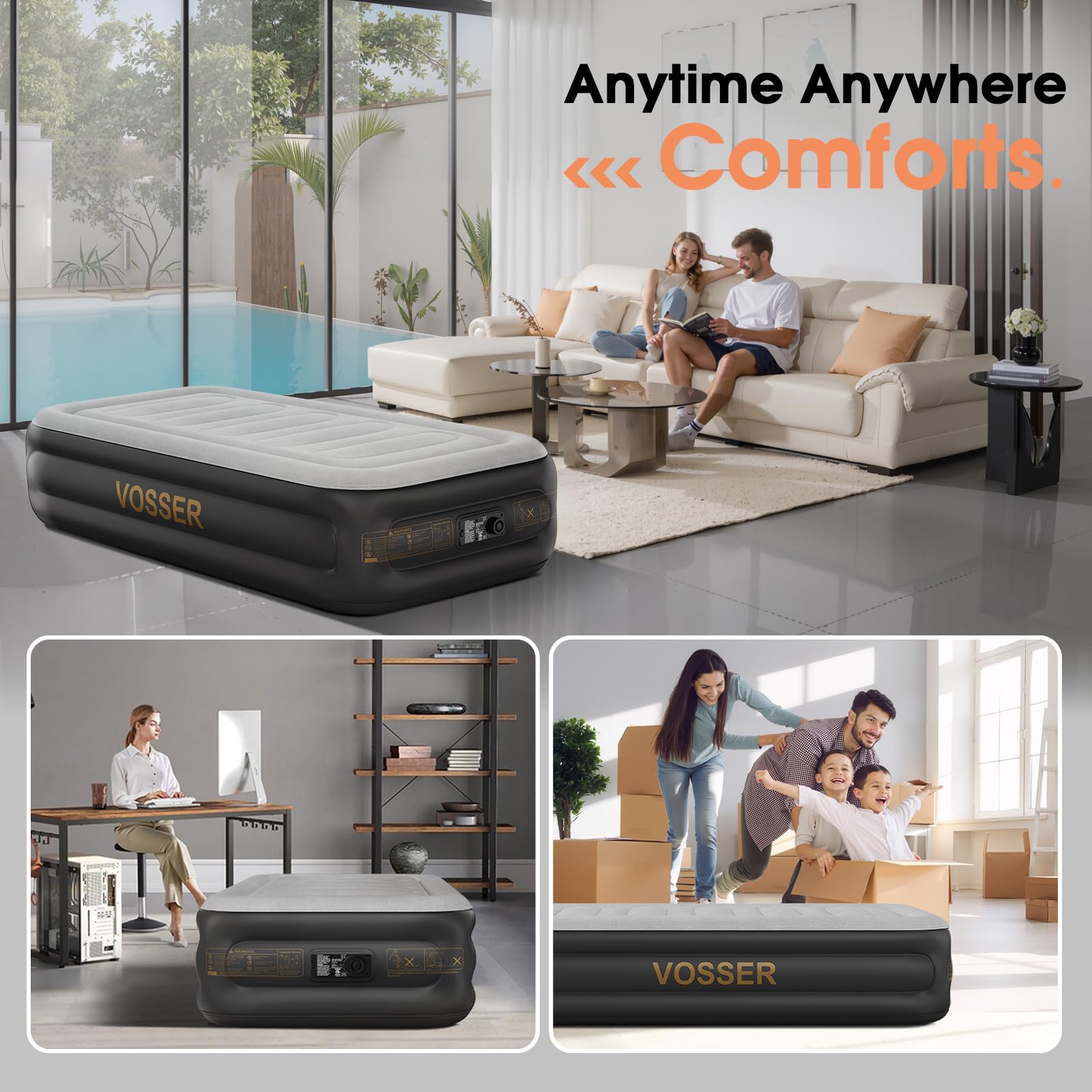 VOSSER matelas en camping confort domestique hors domicile