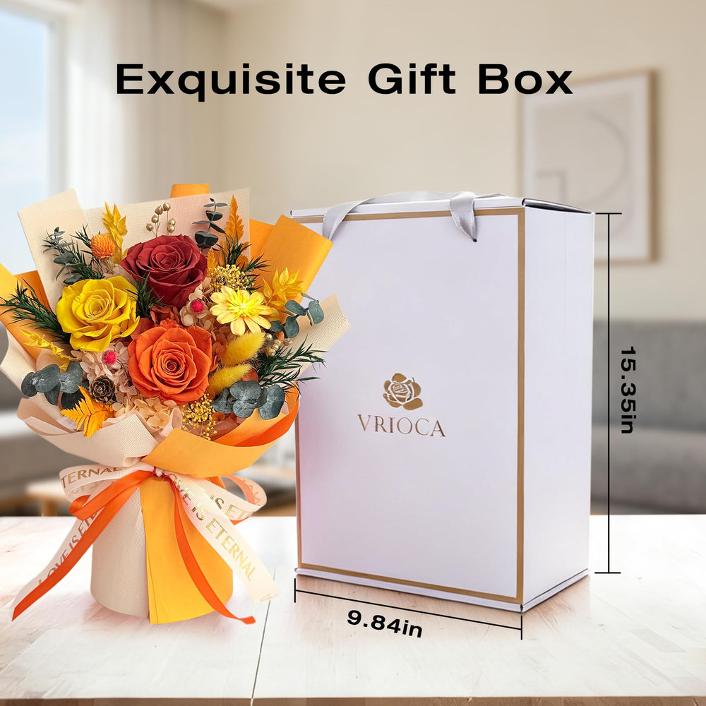 Vrioca bouquet présenté comme cadeau soulignant l'impact émotionnel et la longévité