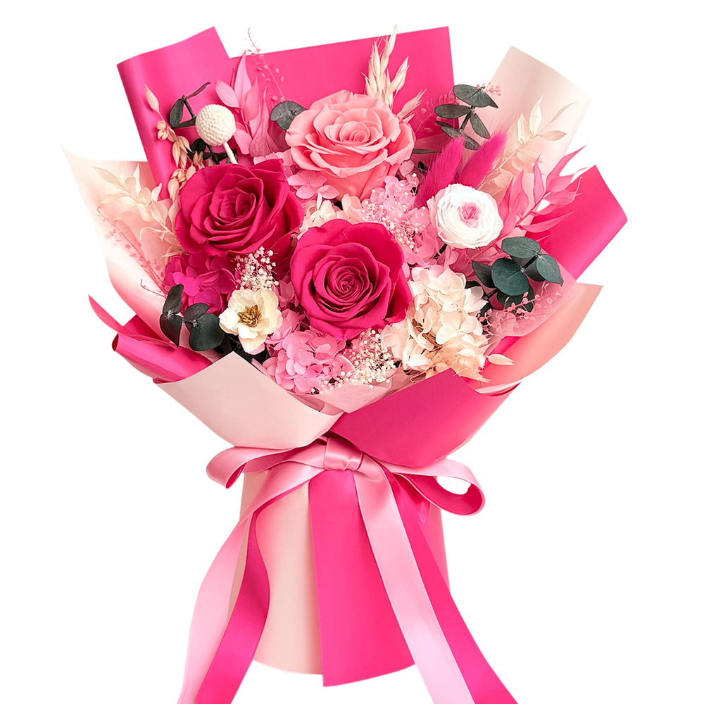 Vrioca coffret ouvert montrant bouquet prêt à offrir et protection