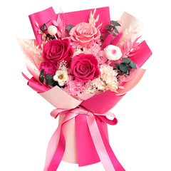 Vrioca coffret ouvert montrant bouquet prêt à offrir et protection