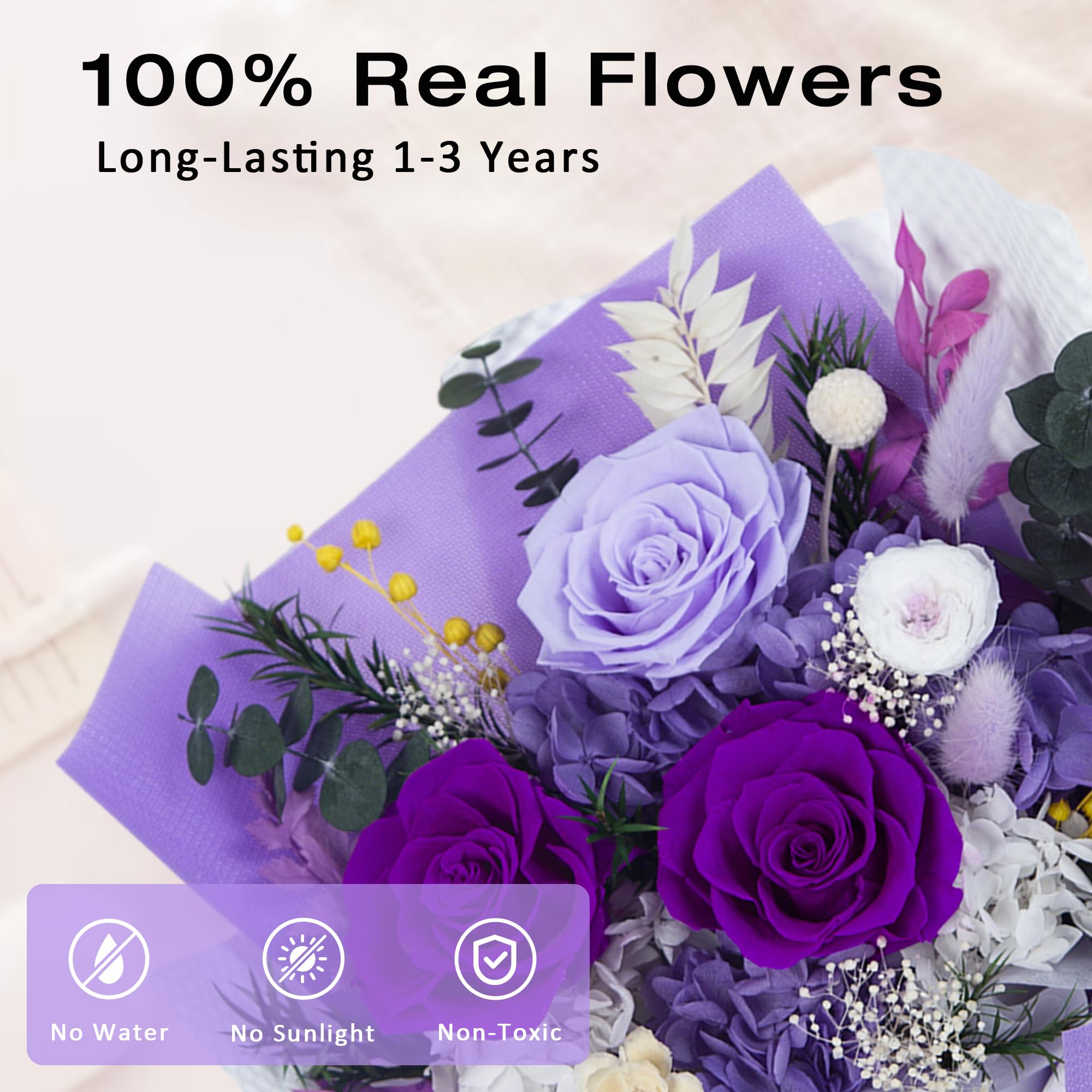 Vrioca gros plan roses montrant texture naturelle et couleurs durables