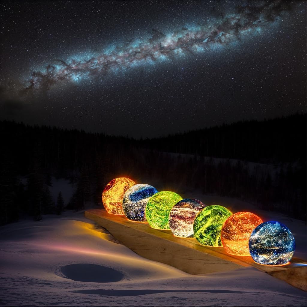 vskikris gros plan sur une sphère de cristal montrant texture et couleur, apaisement visuel