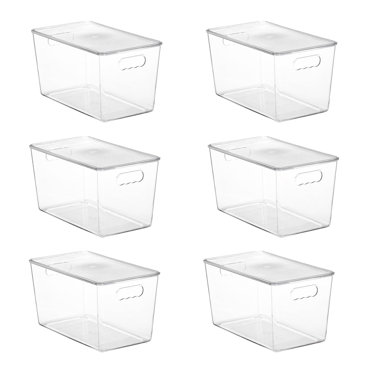 Vtopmart vue avant du bac XL transparent montrant l'étiquette et le design pratique