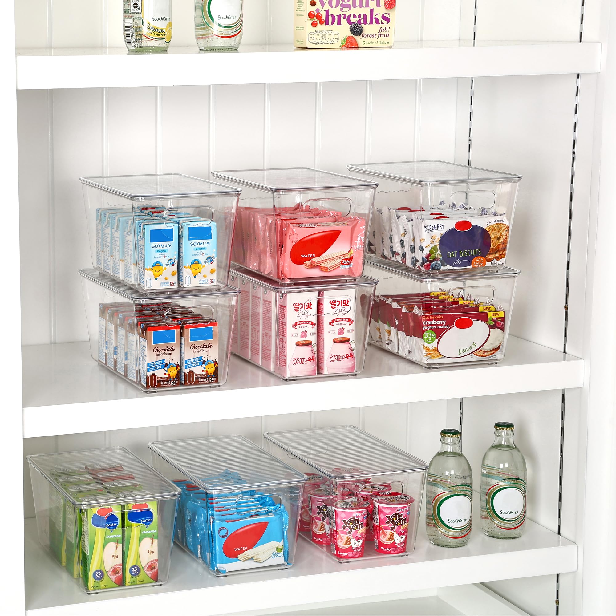 Vtopmart bac rempli d'aliments dans garde-manger facilitant tri rapide