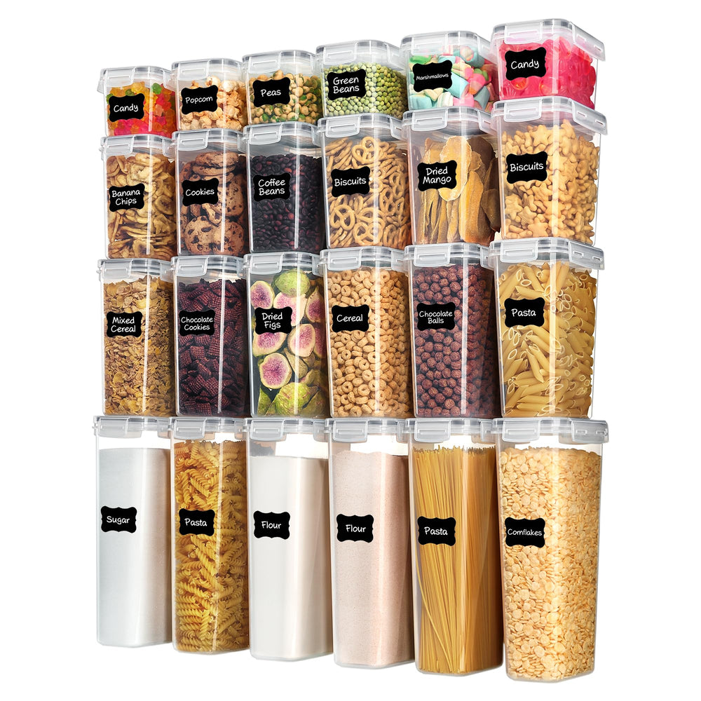 Vtopmart vue avant des grandes boîtes montrant rangement efficace
