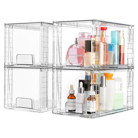 Vtopmart devant ensemble tiroirs transparents pour rangement visible et gain de place