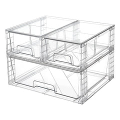Vtopmart vue frontale du lot de tiroirs transparent pour rangement visible