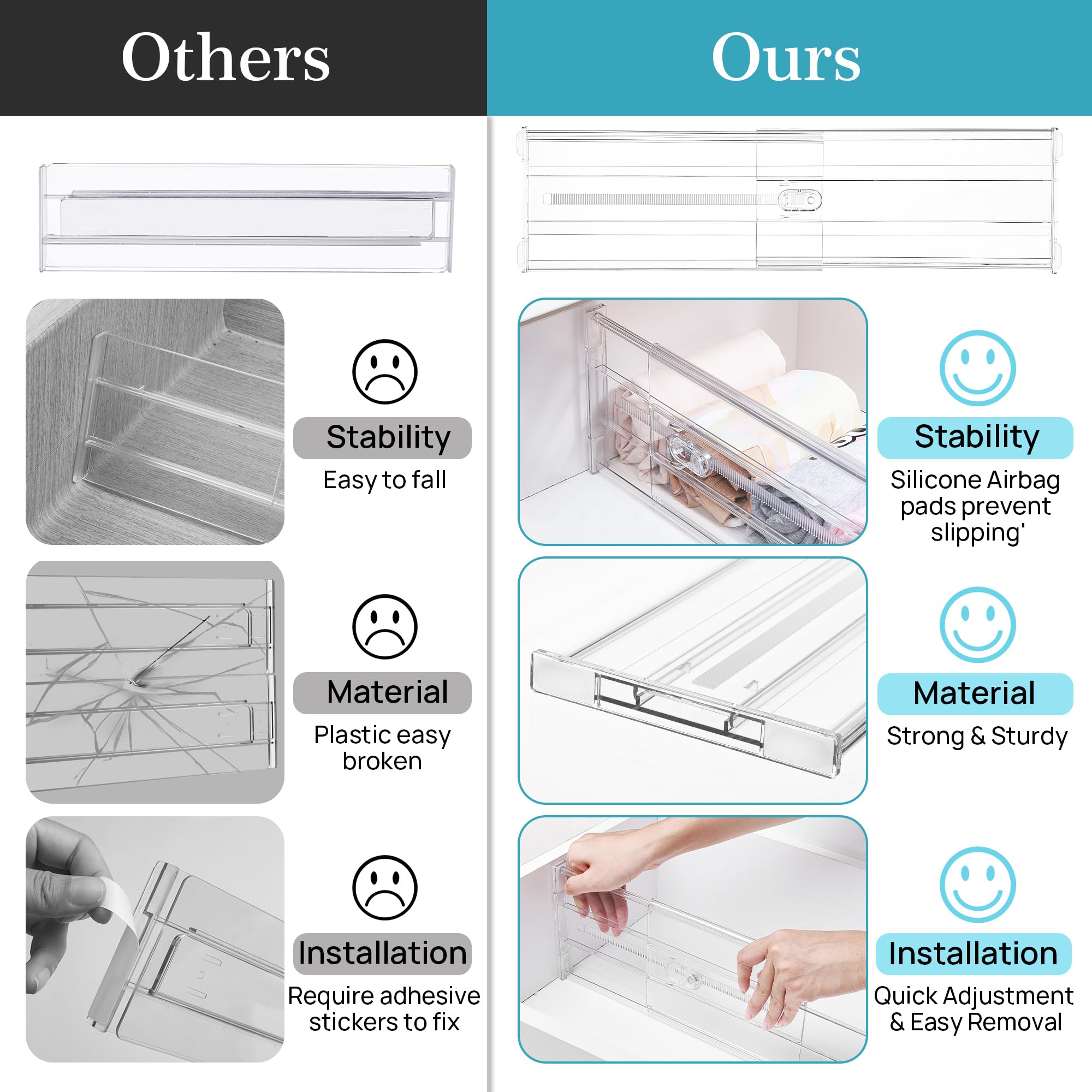 Vtopmart matériau plastique résistant aux chocs pour longue durée