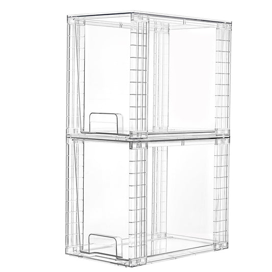 Vtopmart tiroir face transparent montrant contenu et gain de place