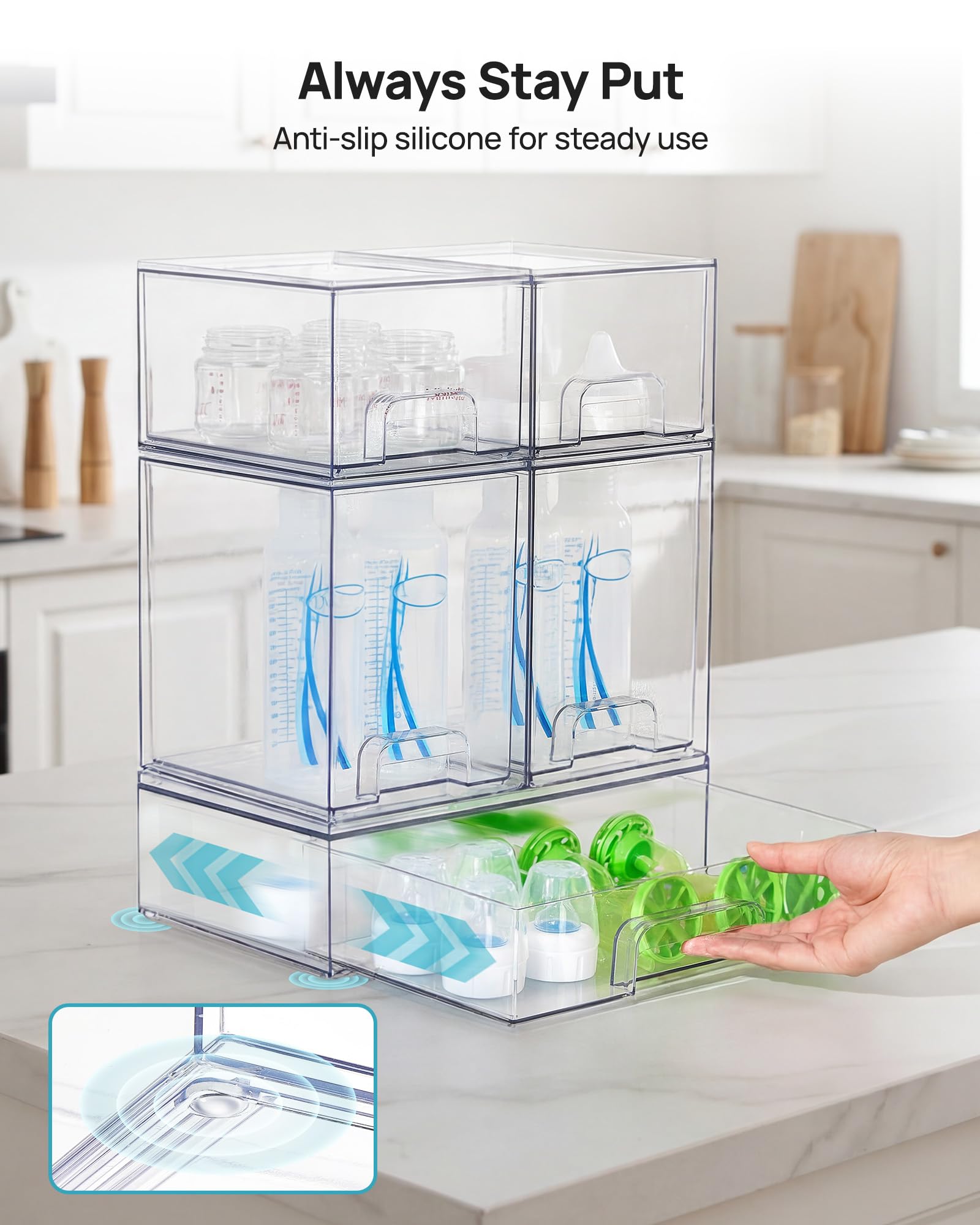 Vtopmart tiroirs en situation chambre créant atmosphère rangée