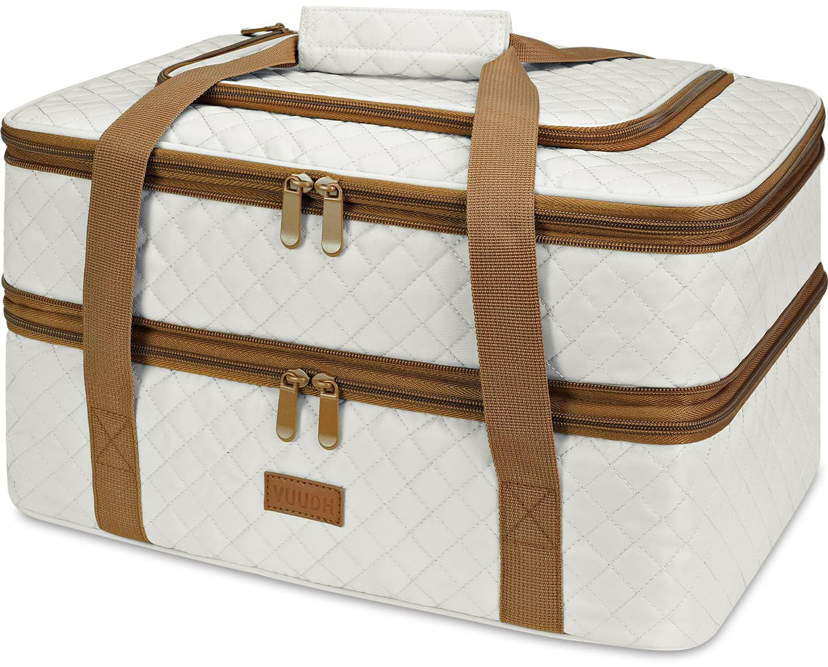 Vuudh vue avant du sac matelassé montrant design élégant et protection thermique