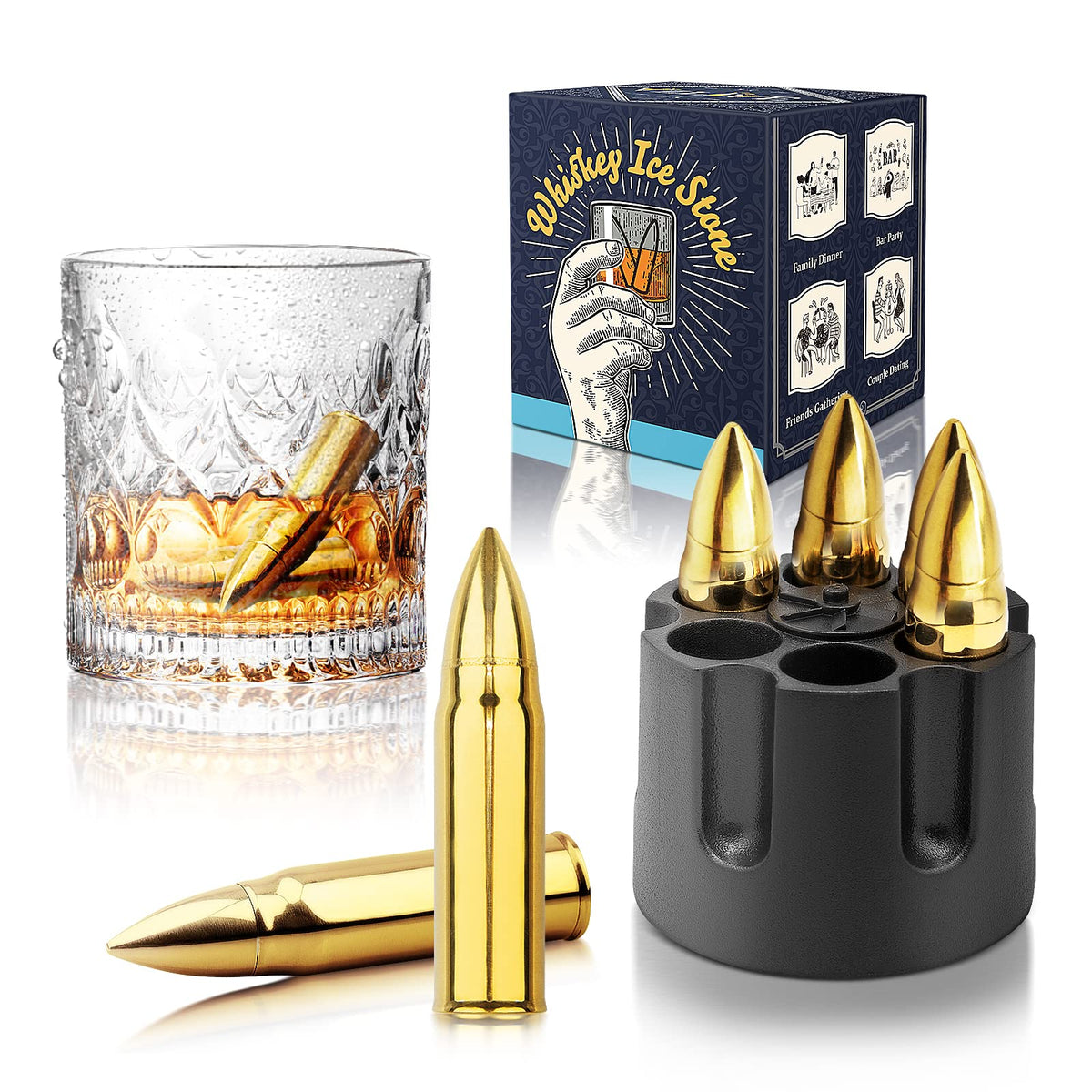 VZLIVE coffret frontal or élégant présenté comme cadeau pratique