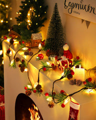 Wabarle guirlande posée sur table festive créant ambiance chaleureuse