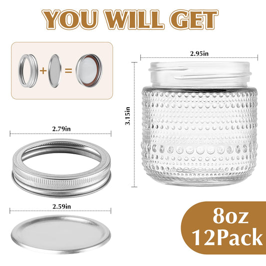 WACOI gros plan texture hobnail du verre mettant en valeur prise en main sûre