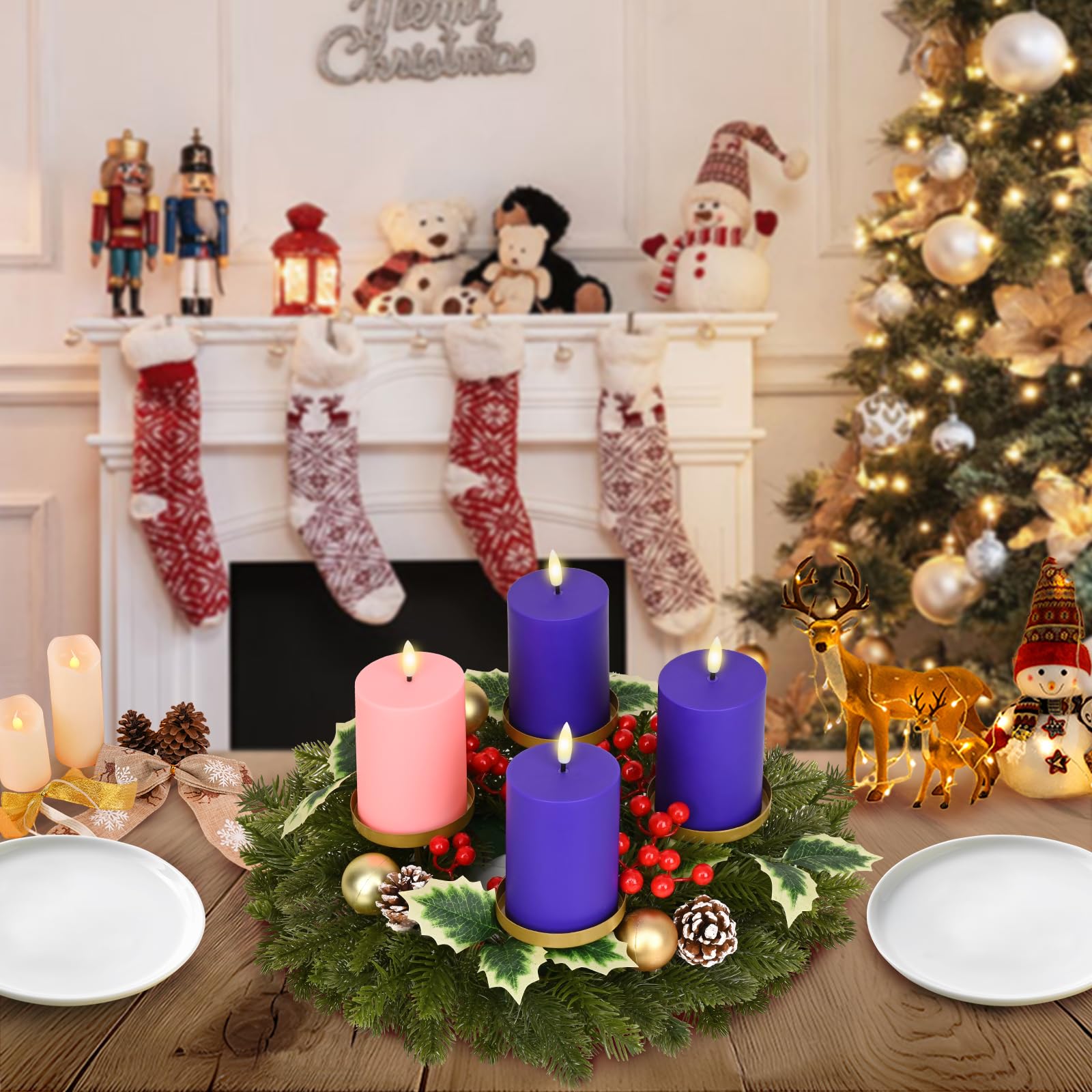 Waipfaru décor baies et cônes de pin apportant couleur festive