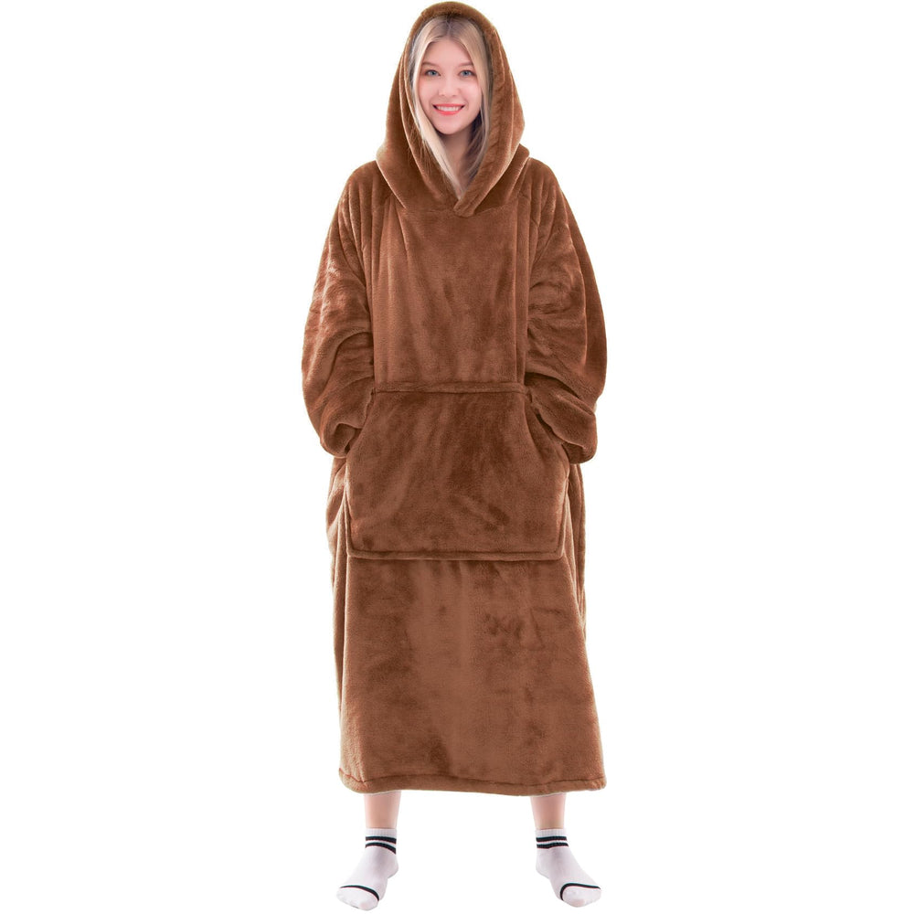 Waitu visage du sweat-shirt couverture camel montrant coupe et texture chaude