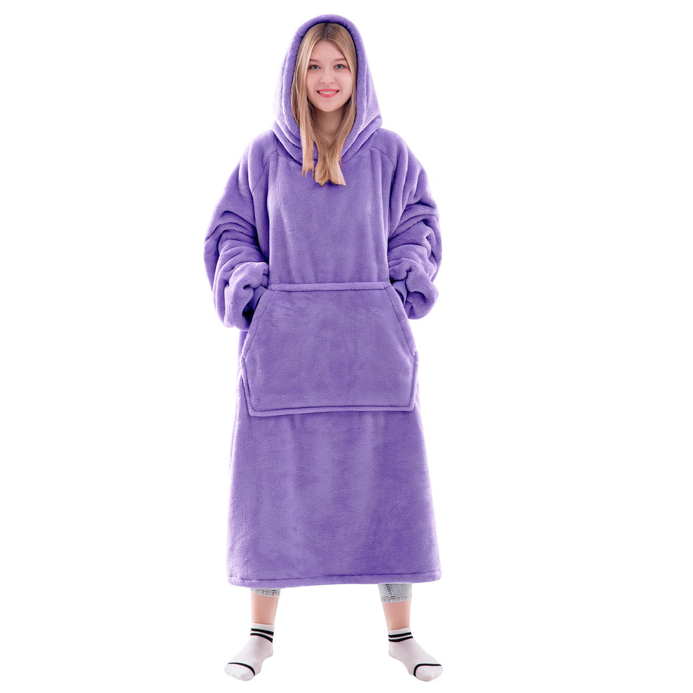 Waitu vue avant du sweatshirt couverture montrant coupe oversize et confort