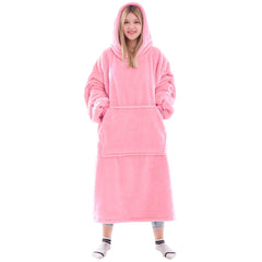 Waitu hoodie devant rose Bright Pink montrant coupe oversize et confort