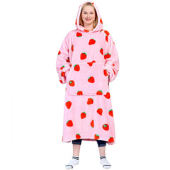 Waitu hoodie géant avant montrant coupe oversize et chaleur
