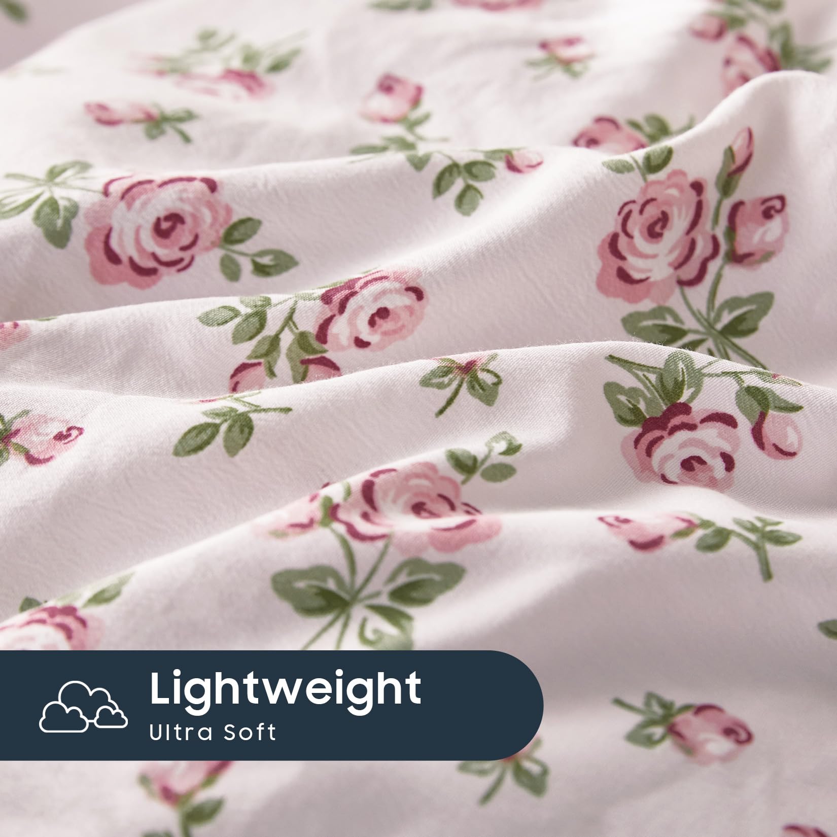Wake In Cloud comparaison taille Queen sur lit, montre tombé généreux et couvrant