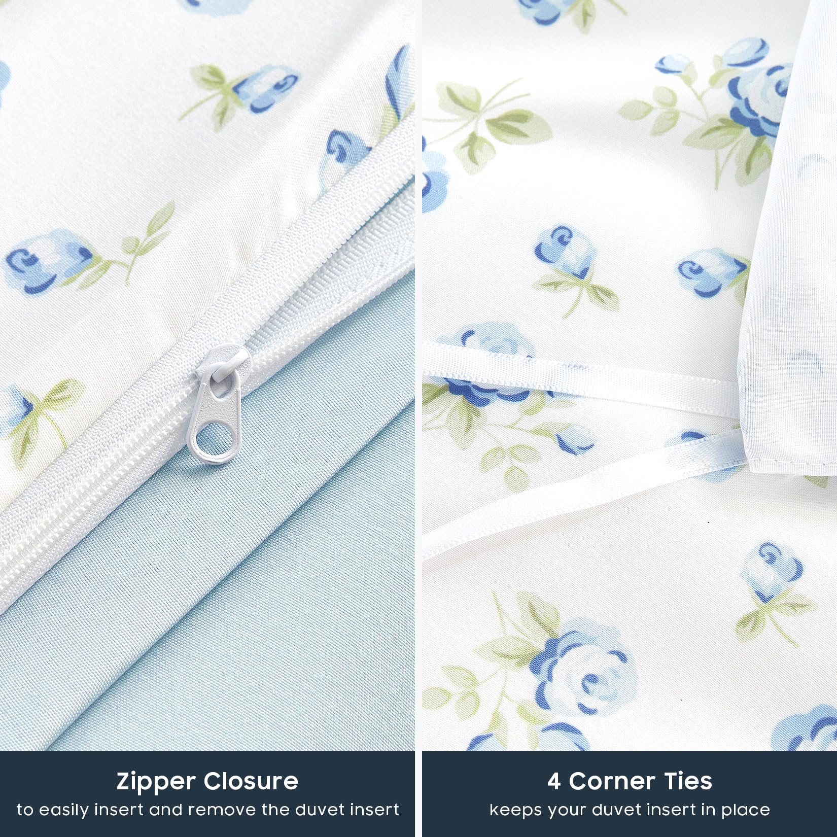 Wake In Cloud comparaison taille Queen sur lit, vérifie l'ajustement et l'échelle