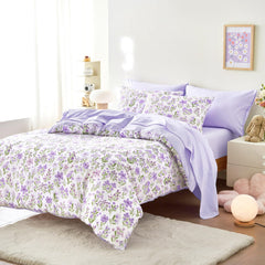 Wake In Cloud gros plan motif fleurs colorées pour décoration ludique