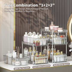 WAKISA gros plan acrylique transparent résistant pour rangement durable