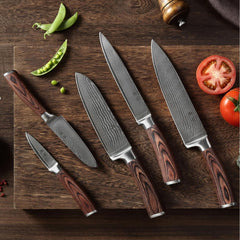Wakoli couteau de chef lame Damas tranchant précis