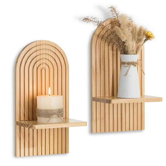 Walasis porte-bougie arche face montrant design et chaleur décorative