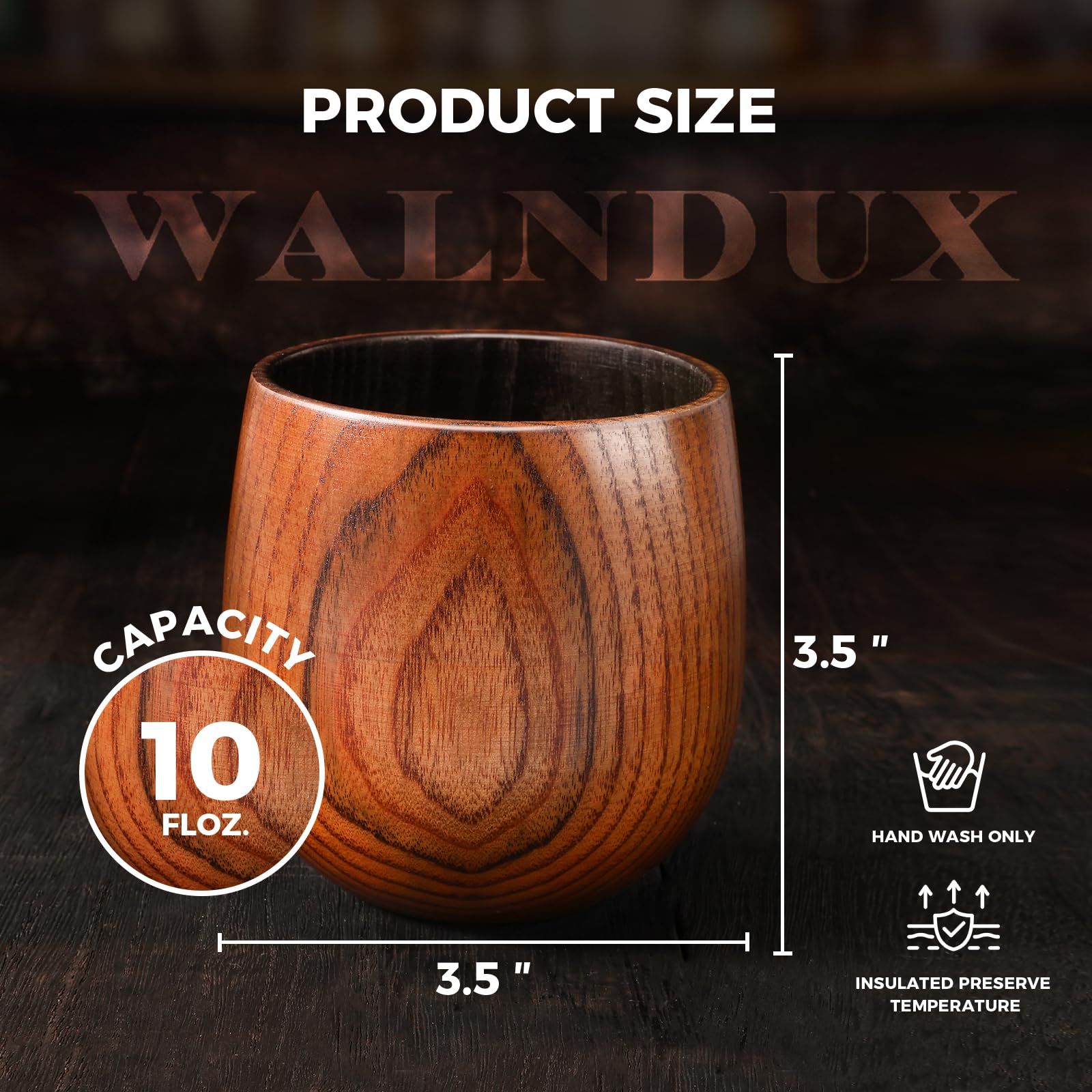 WALNDUX verre en usage avec glace met en valeur service