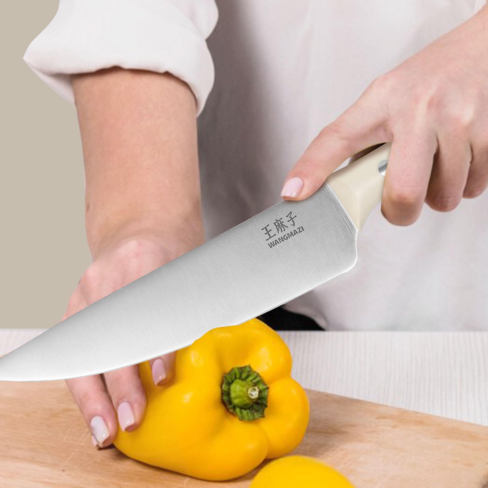 WANGMAZI couteau de chef coupant légumes, coupe rapide et nette