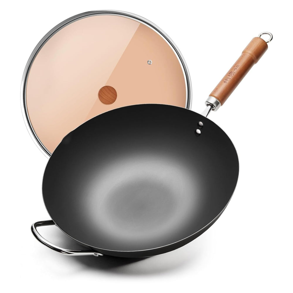WANGYUANJI wok face emballage montrant design et taille, utile pour choix rapide