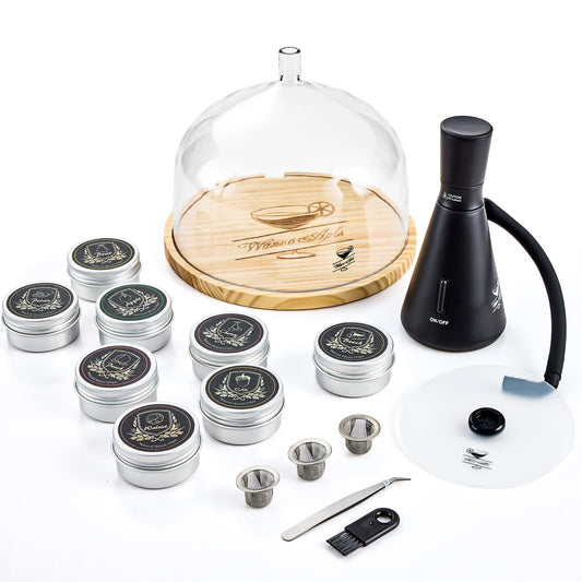 Wanvoapls kit fumeur vue d'ensemble montre tous les éléments pour aromatiser