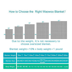 Waowoo couverture sur lit double pour enveloppement corporel apaisant