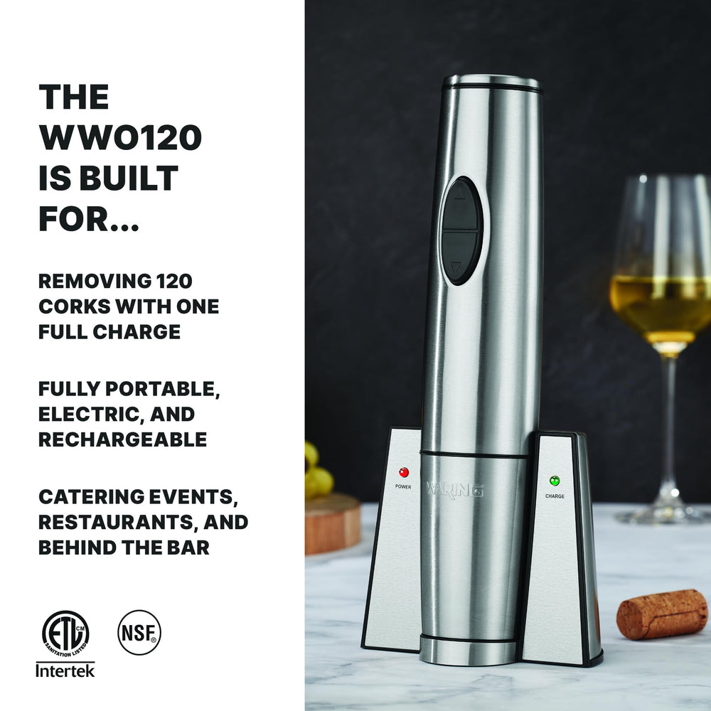 Waring détail acier inox poli soulignant finition élégante et hygiène