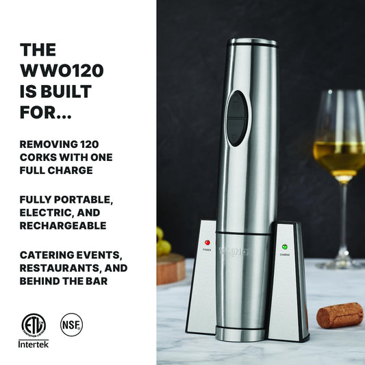 Waring détail acier inox poli soulignant finition élégante et hygiène