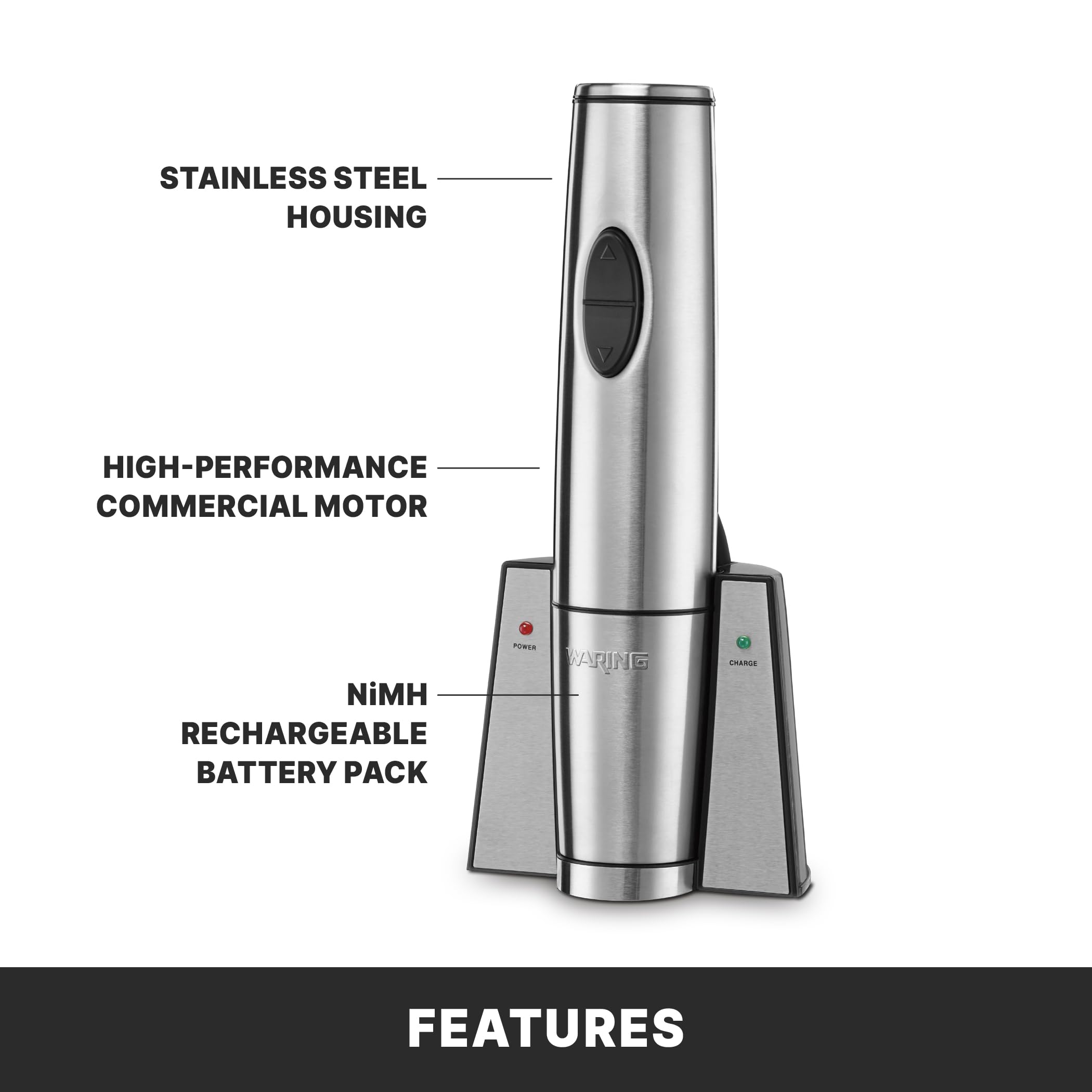 Waring socle de charge avec coupe-capsule facilitant préparation rapide