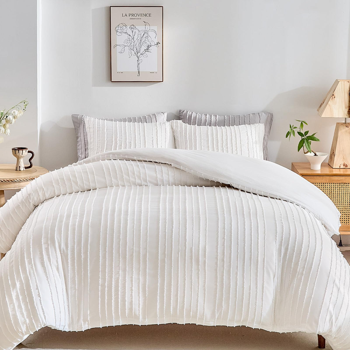 WARMDERN housse de couette vue avant, style boho et aspect accueillant