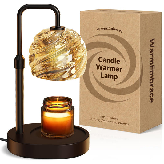 WarmEmbrace lampe face avant élégante noir et or, apporte sécurité décorative