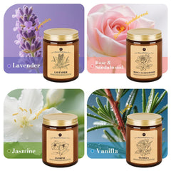 WarmEmbrace pot en verre avec cire de soja, texture lisse et pureté