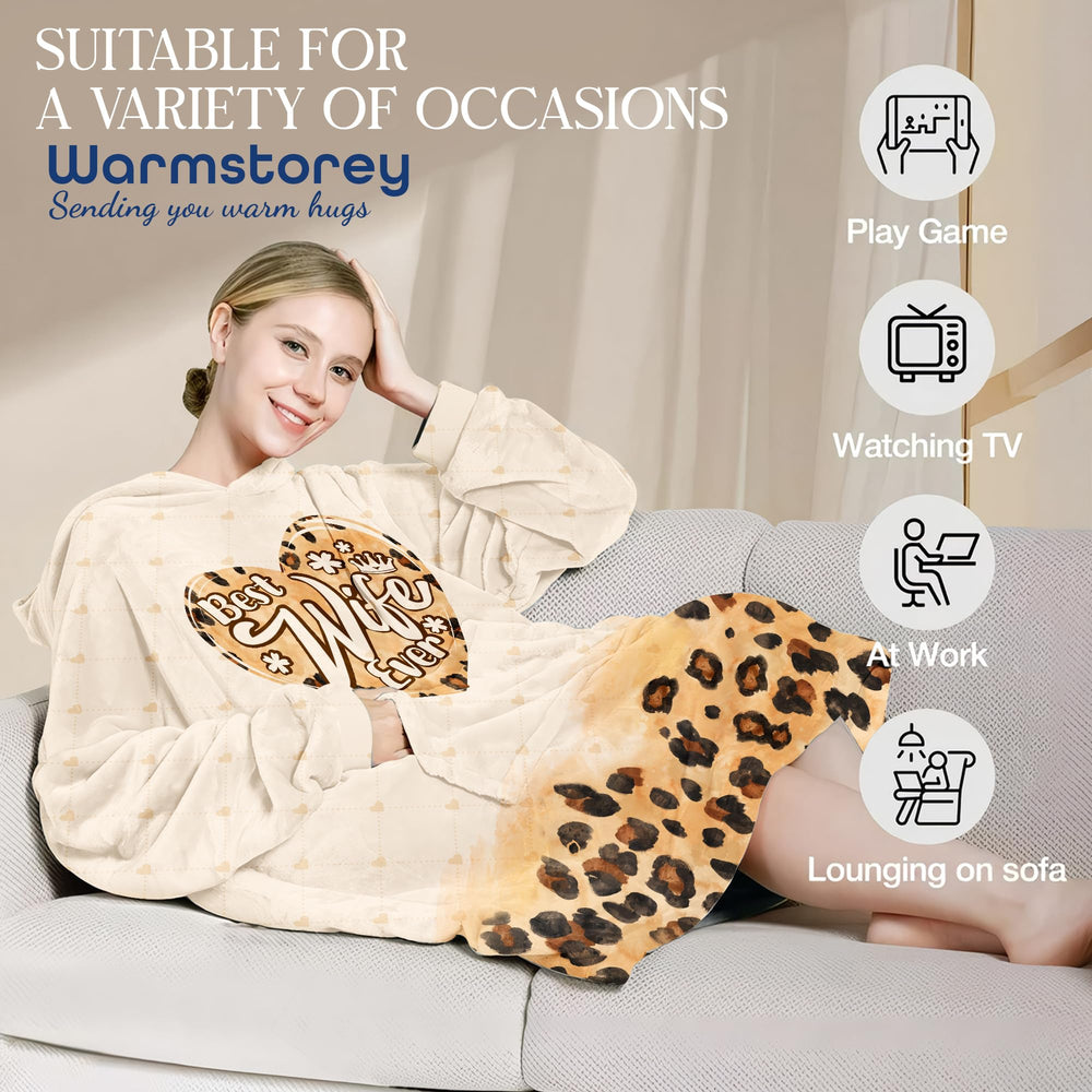 Warmstorey comparaison de taille portée illustrant la coupe oversize confortable