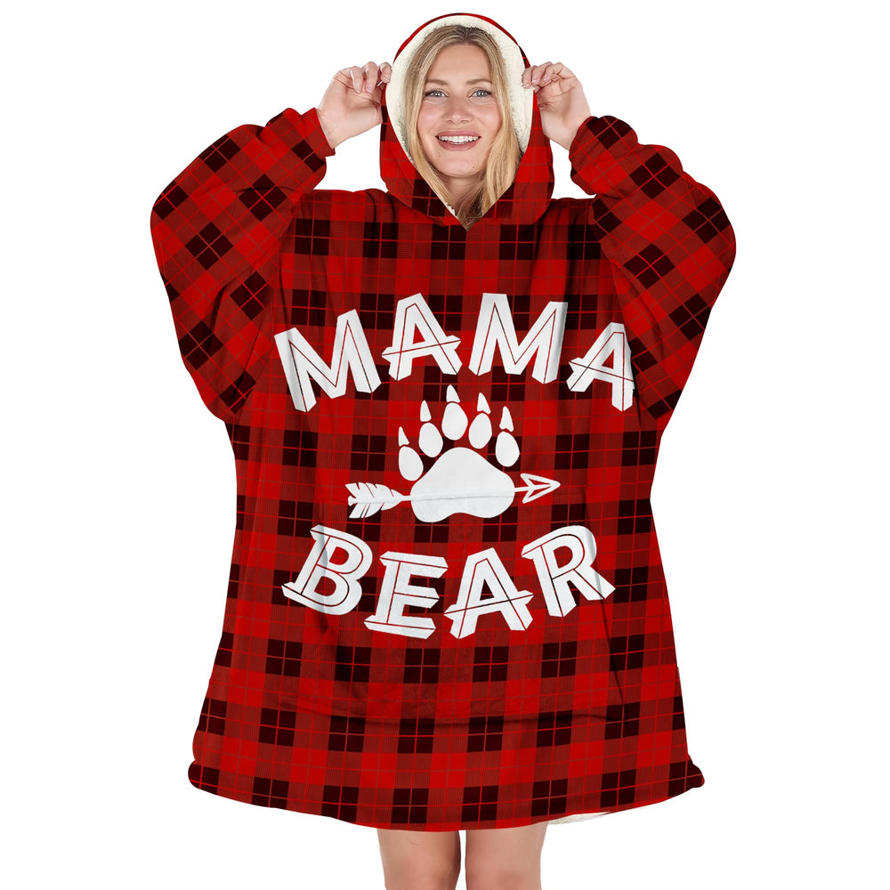 Warmstorey hoodie plaid devant montrant coupe oversize et confort