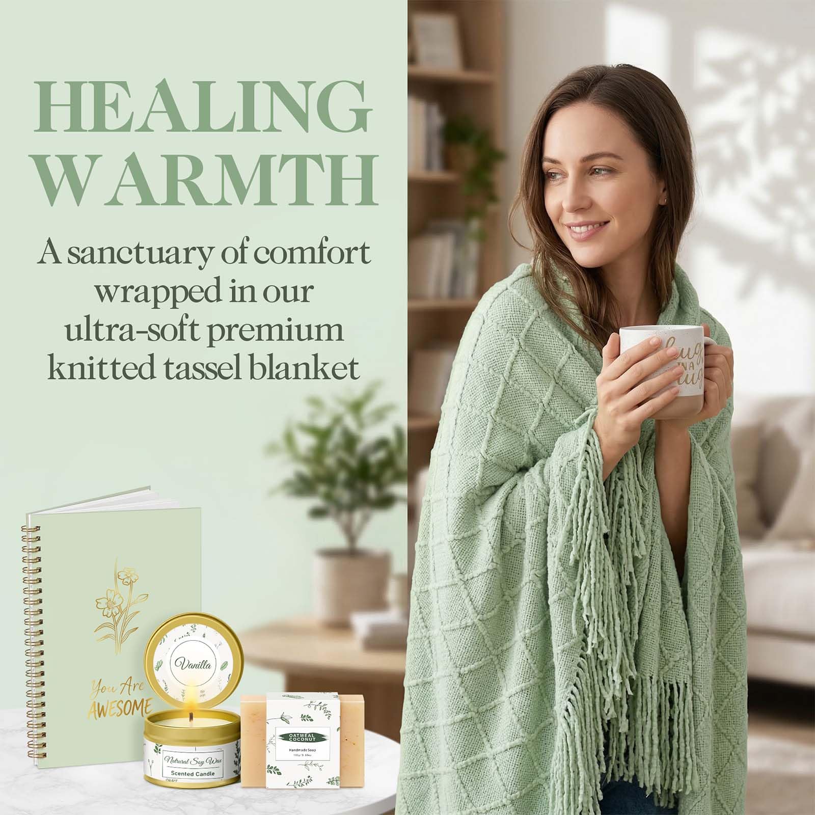 Wasocol bougie vanille allumée créant ambiance apaisante et chaleureuse