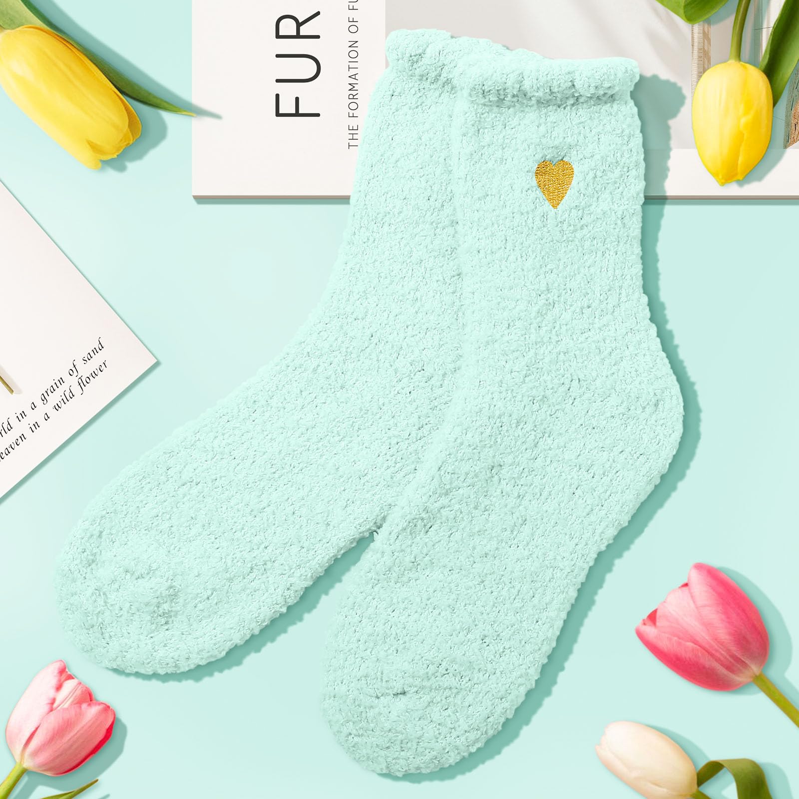 Wasocol carte avec fleurs séchées pour message personnalisé et souvenir
