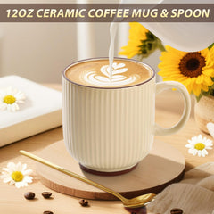 Wasocol mug en céramique avec cuillère pour boissons chaudes réconfortantes