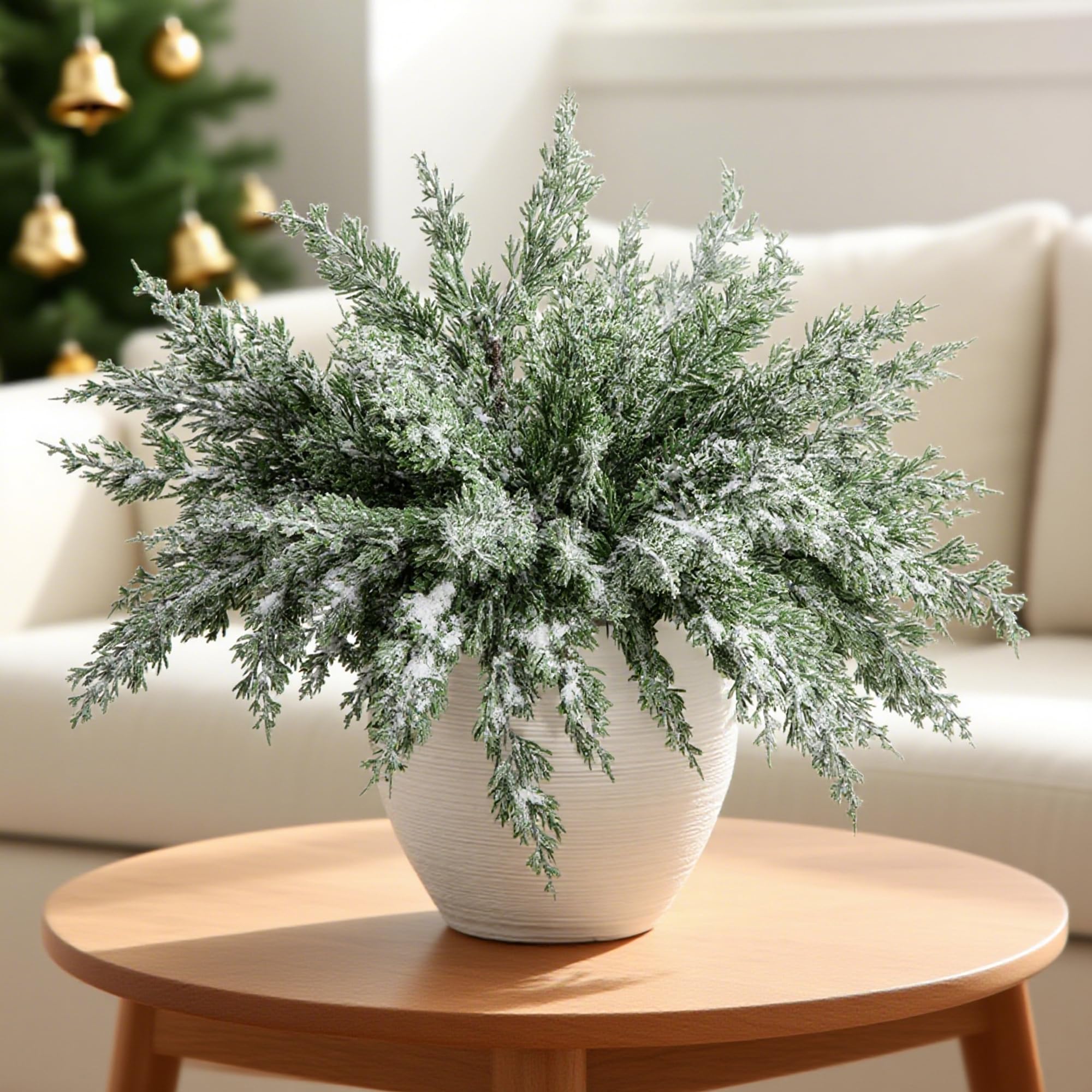 Watayo décoration de porche avec branches enneigées, résiste aux intempéries