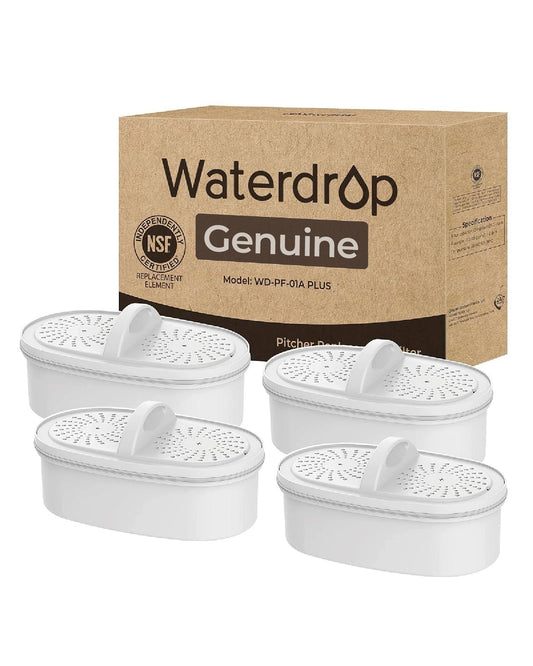 Waterdrop PF-01A face avant montrant la cartouche et ses avantages pratiques