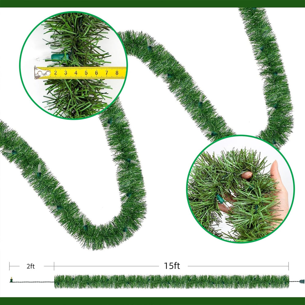WATERGLIDE gros plan feuillage PVC simulant sapin naturel