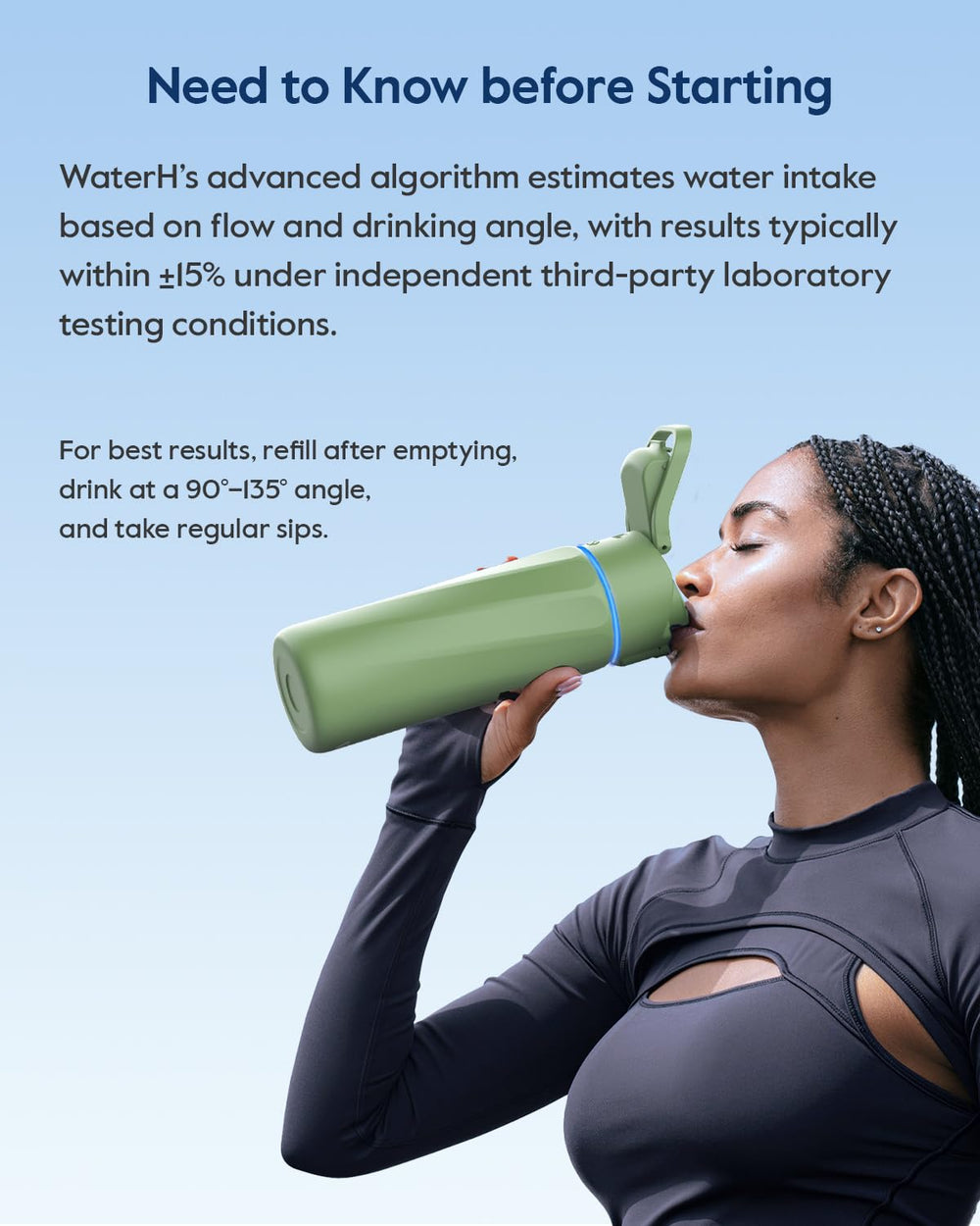 WaterH BOOST dans porte-gobelet voiture pour transport quotidien pratique